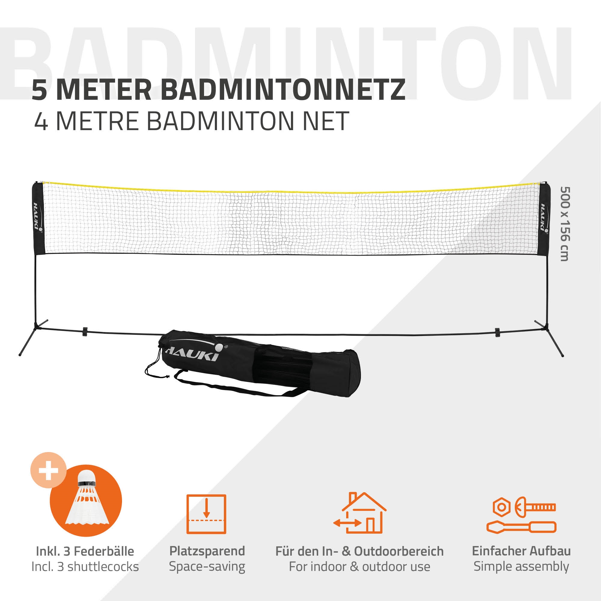 filet de badminton portable avec sac de transport, filet de volley-ball  pour les sports de plage en intérieur à l'extérieur - peut être installé en  quelques secondes sur n'importe quelle surface