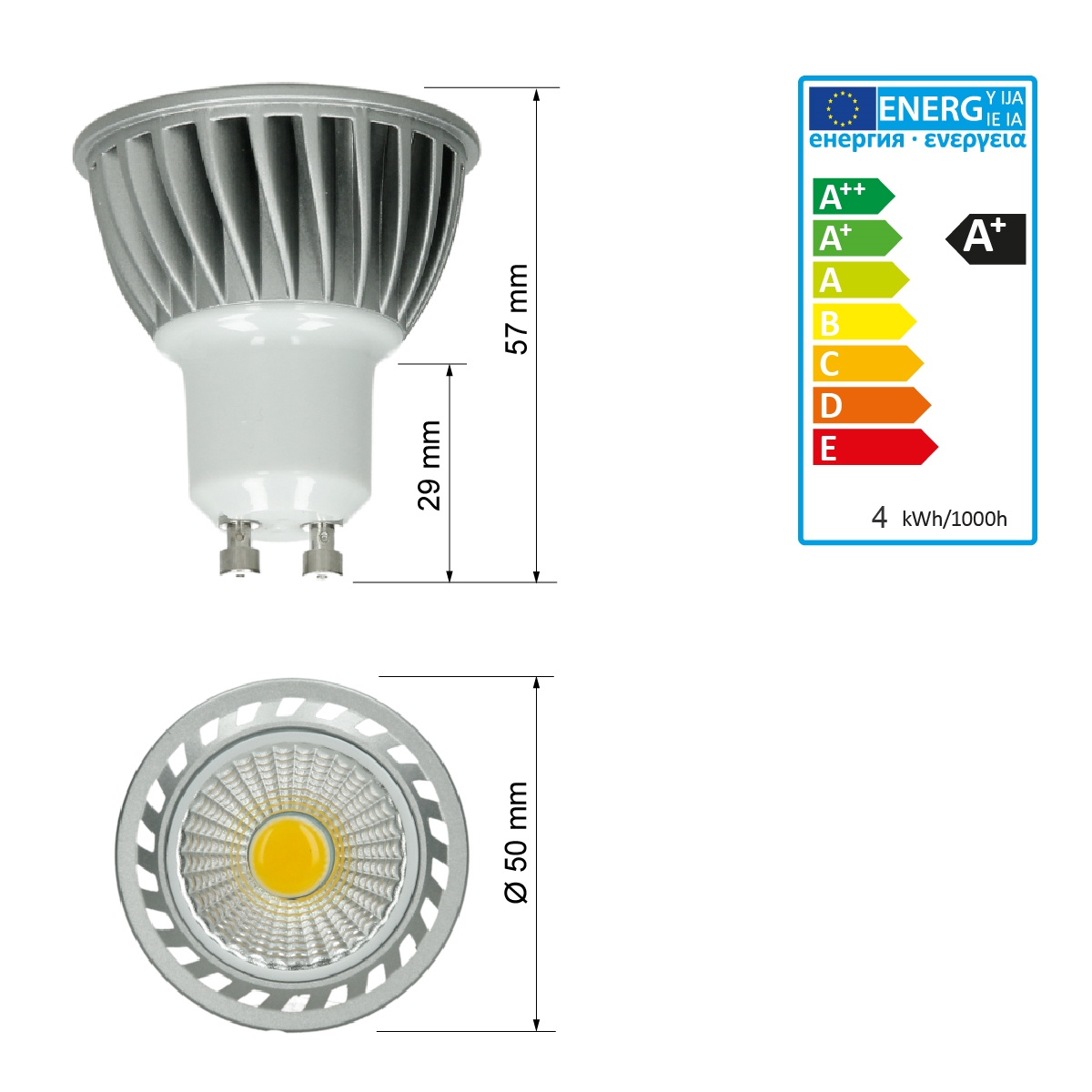 10 x mr16 LED Ampoules 5w COB kaltweiß 420lm projecteur ampoule spot 12v Lampe 
