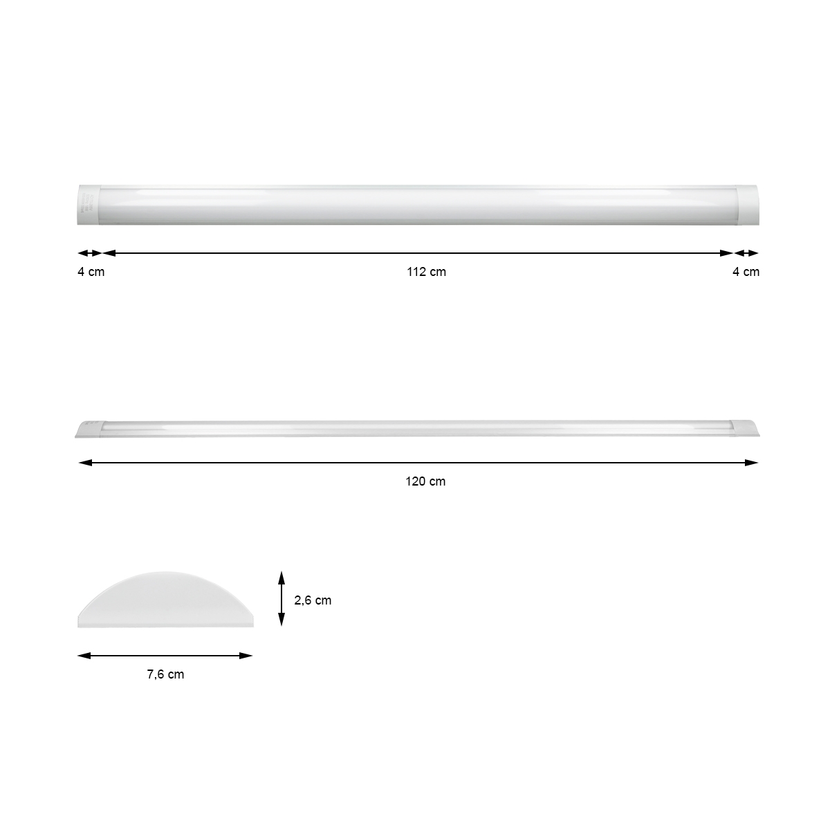 Néon LED tube de lumière spot lampe blanc chaud/froid 30cm 60cm 90cm 120cm DHL 