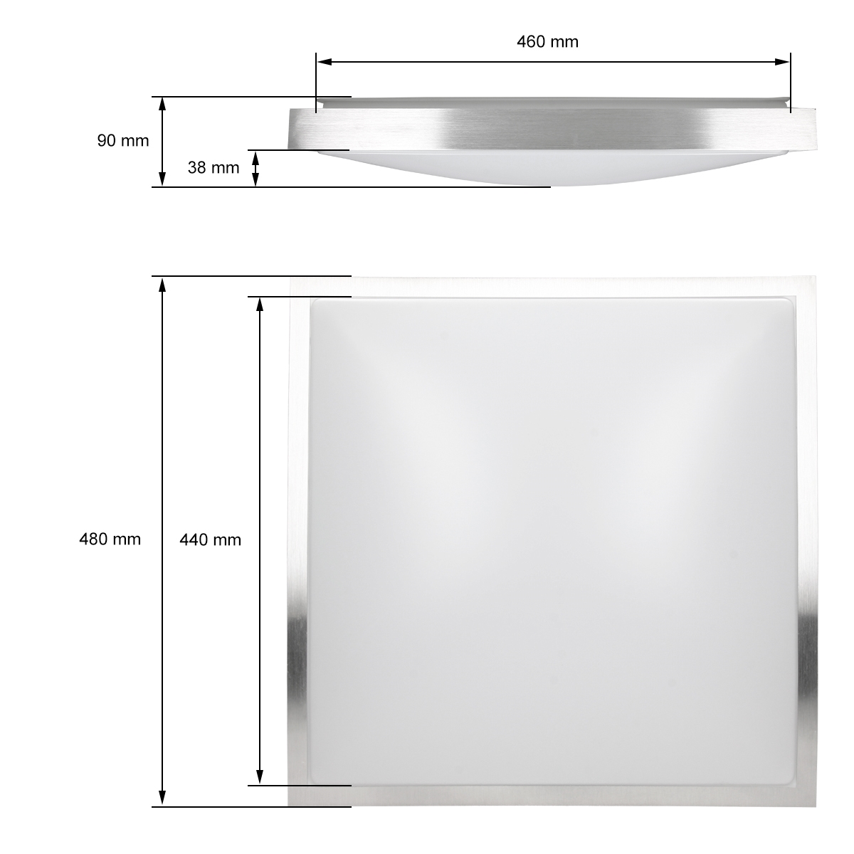 LED Deckenleuchte Designleuchte Panel Badleuchte 12W 36W warmweiß/neutralweiß