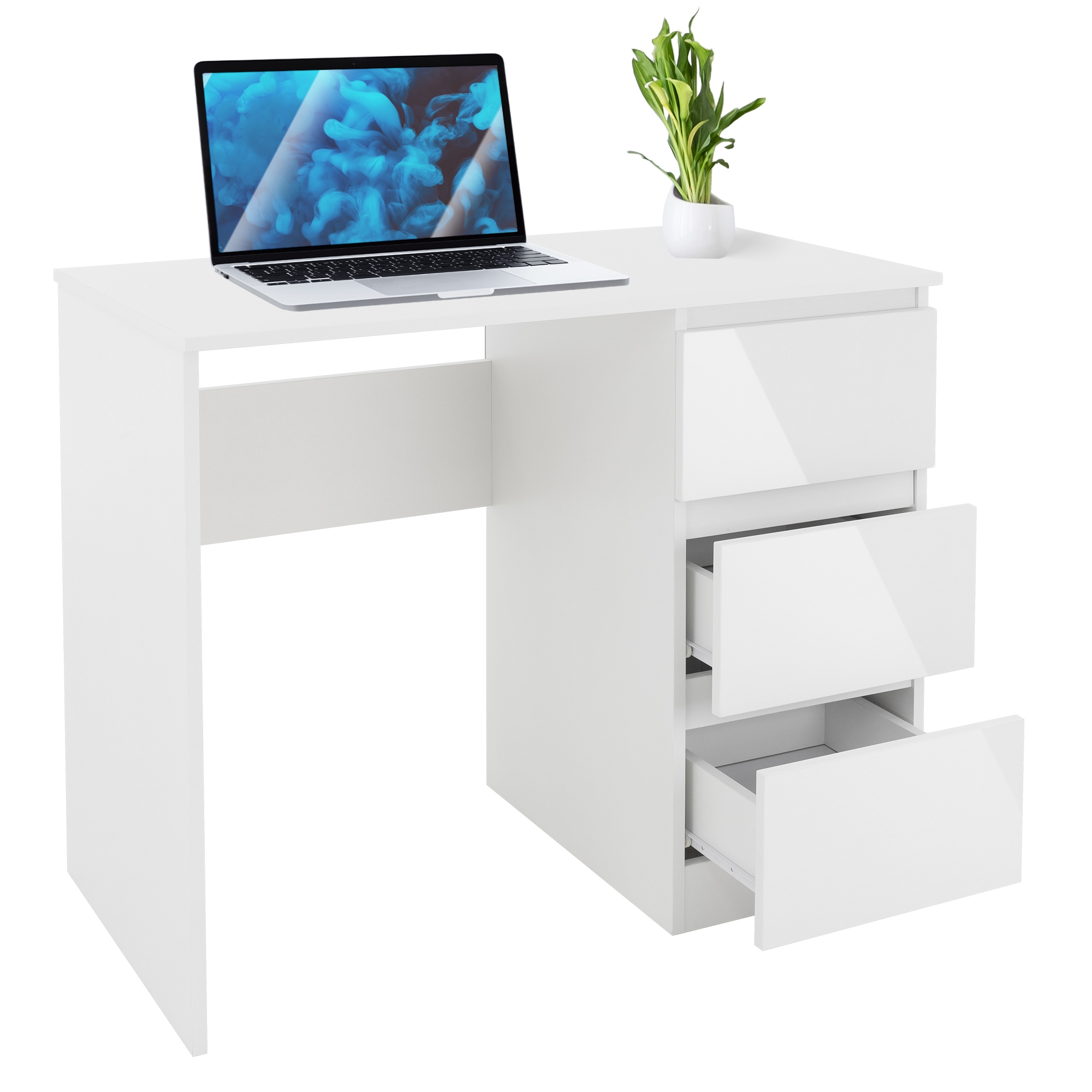Schreibtisch Computertisch Bürotisch 3 Schubladen PC Arbeitstisch Büromöbel