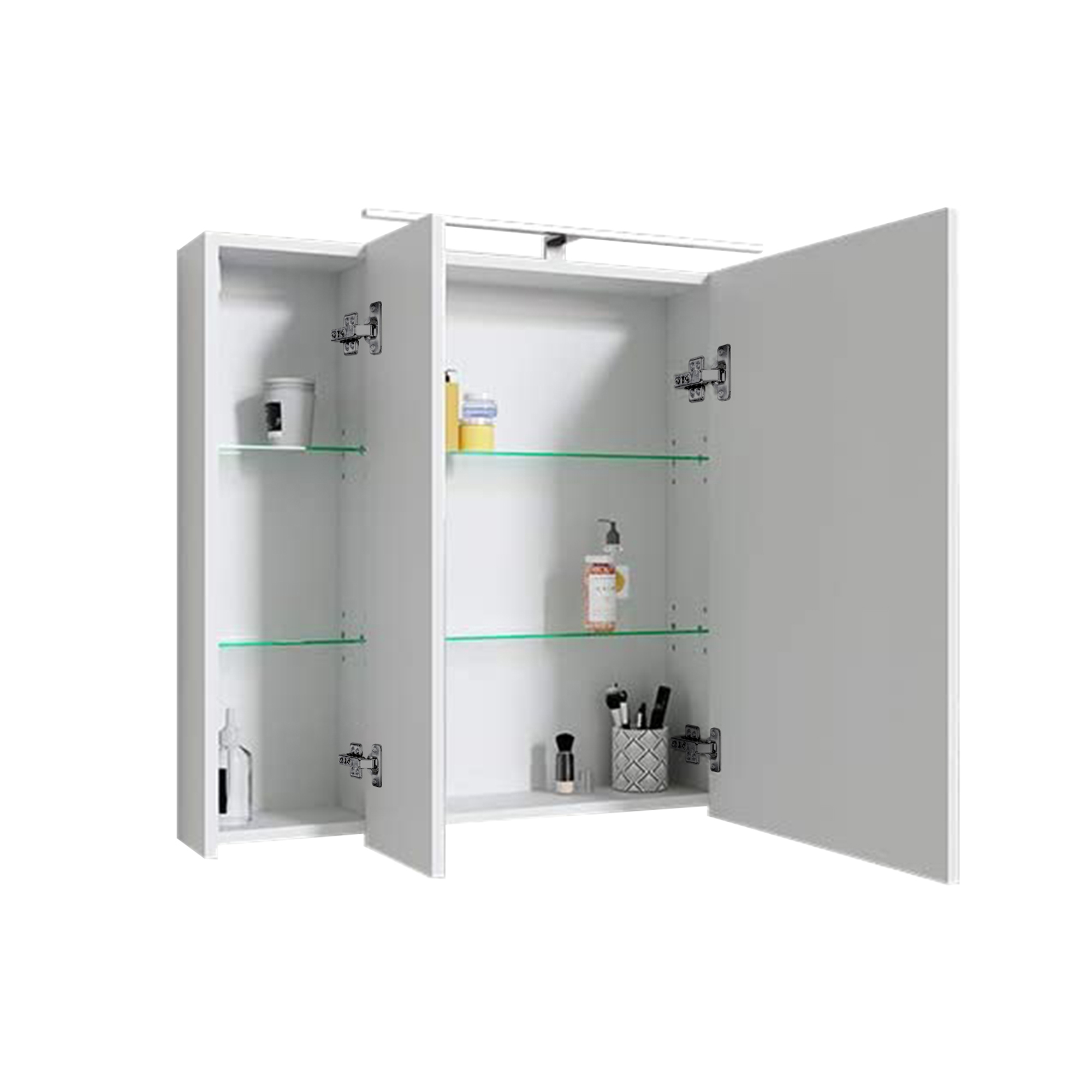 Spiegelschrank Badezimmerschrank Badspiegel Badschrank 3 türig LED ML-Design