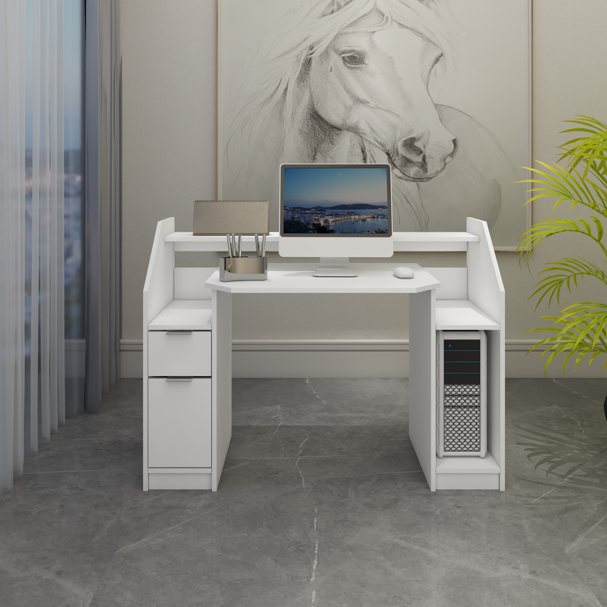 Estanterías: Dale un look moderno a tu escritorio. 