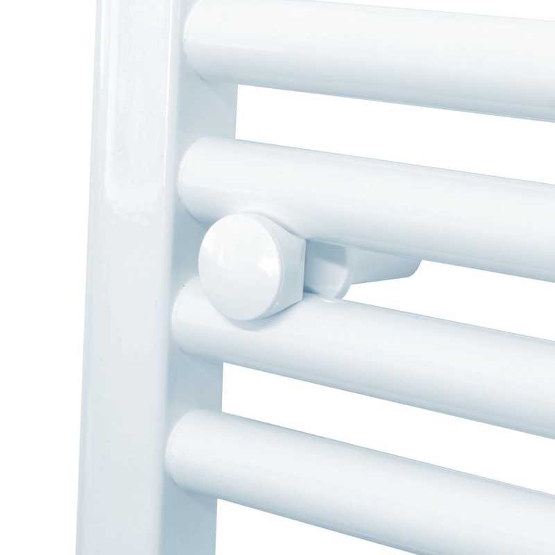 ECD Germany Supporto per radiatori da bagno bianco per modelli dritti e curvi kit di montaggio set di montaggio supporto per radiatori di ristrutturazione Sahara set di fissaggio 
