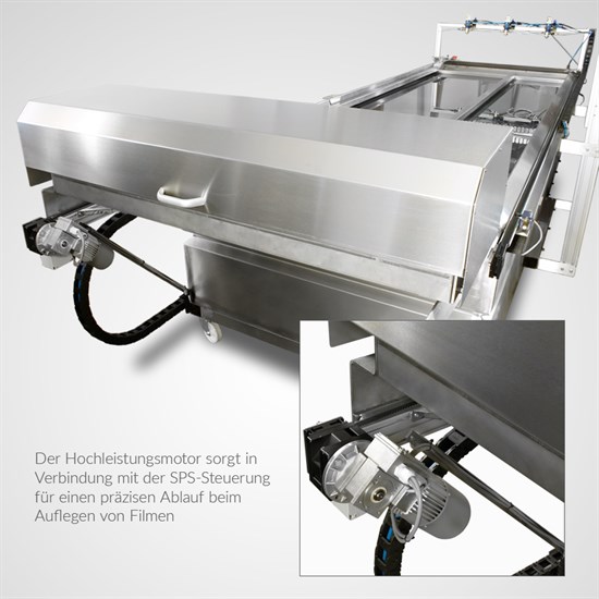 Wassertransferdruck Vollautomatische Filmauflegeeinheit für Big Dipper | 300 x 110 cm