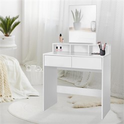 Ml-design coiffeuse table de maquillage blanc 89,5x155x43,5 cm
