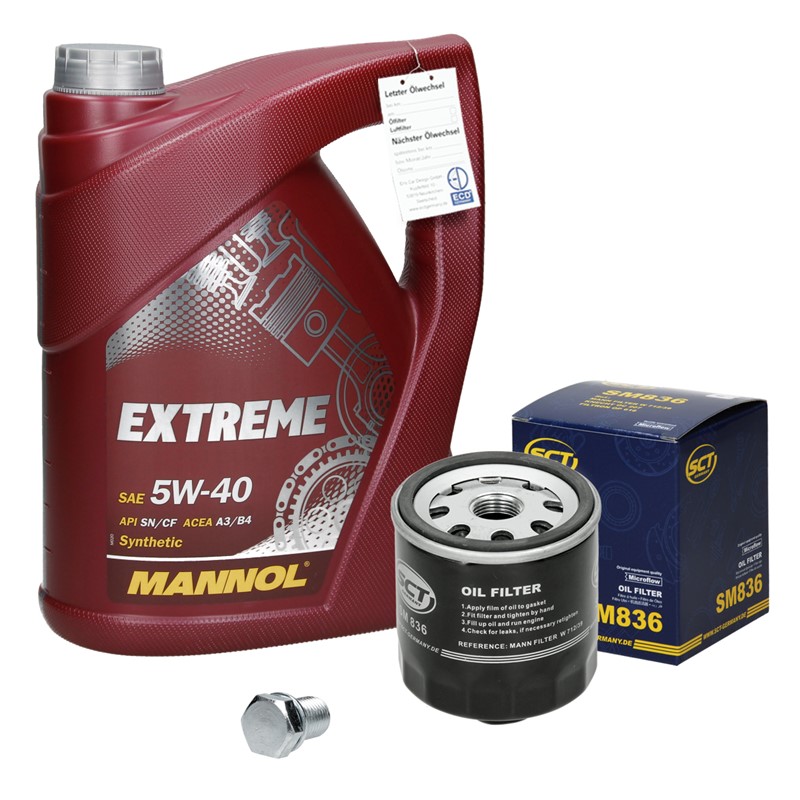 Oil change set + Mannol Extreme 5W-40 5L, VAG shopping