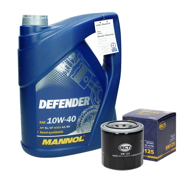 Ölwechselset + Mannol Defender 10W-40 5L, Hyundai i30, Kia Sorento