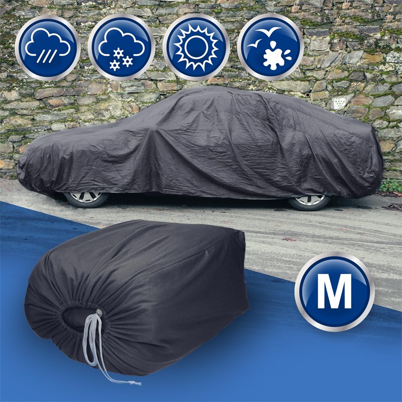 Car cover size M 431x165x119 cm Black PVC Breathable