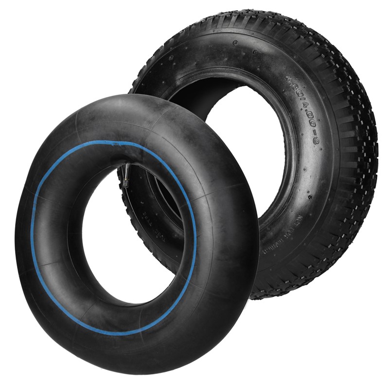 2 x Schlauch für Reifen Rad 400x100 4.80/400-8 gerade Ventil 