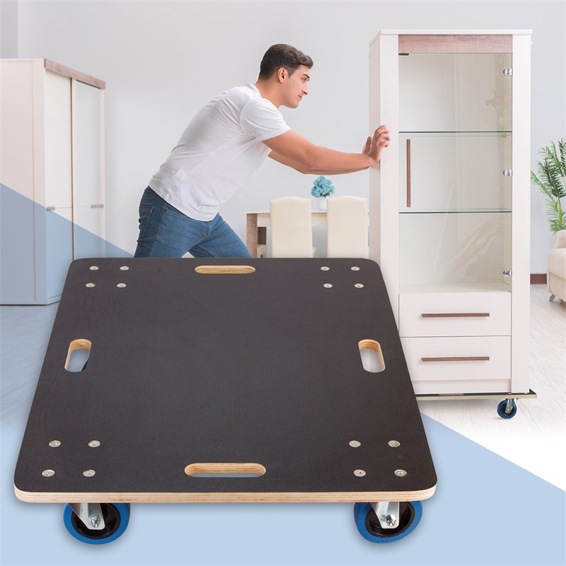 Ensemble de chariot de déménagement de meubles lourds avec élévateur,  rotation à 360 °, 5 roues, capacité de 400 kg : : Bricolage