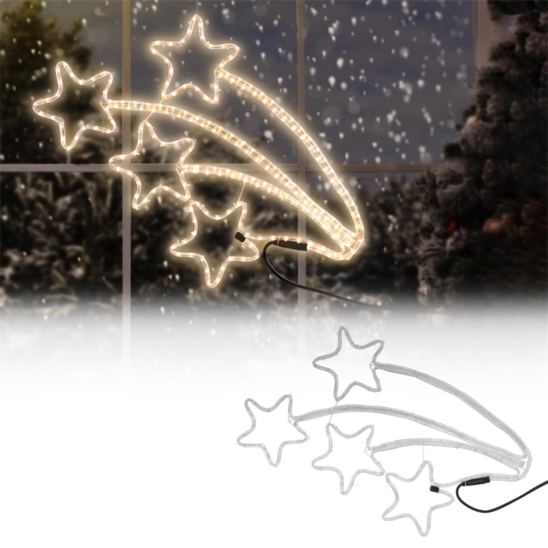 Anholdelse Ferie Sanselig LED julelys Shooting Star sæt af 4 med 216 LED-pærer Warm White 230V