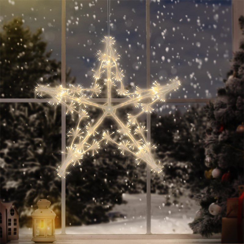 Weihnachtsdeko LED-Stern günstig Metall LEDs online mit 320 aus warmweißen