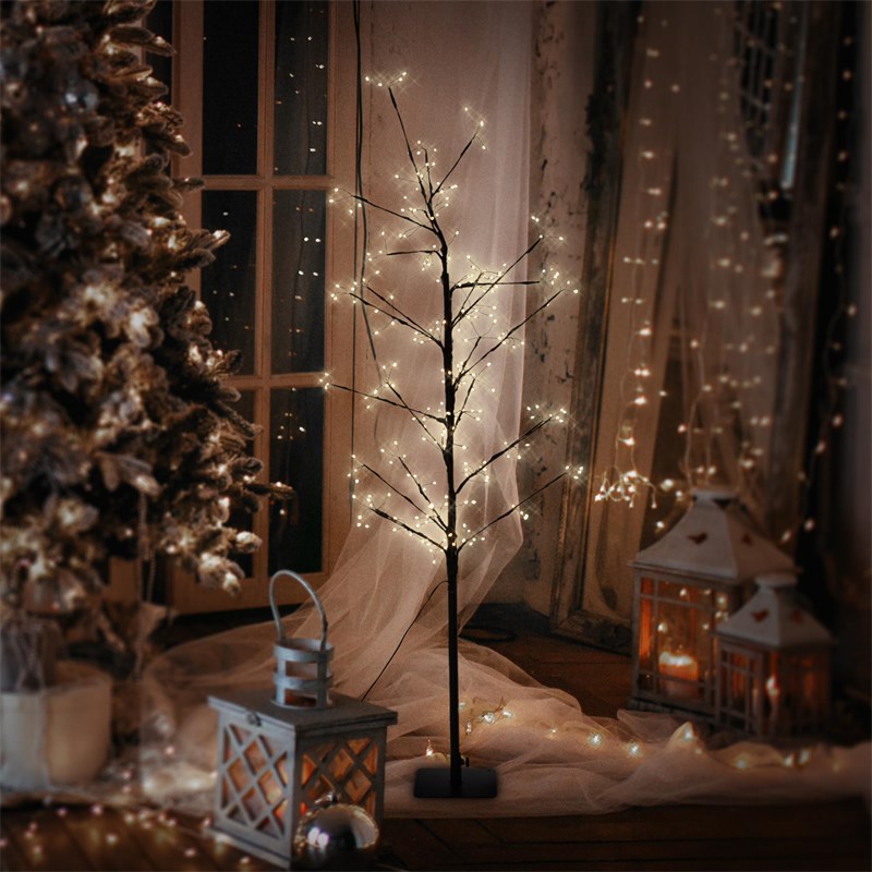CHRISTMAS GOODS by Inge LED Dekoobjekt Auto mit Baum, LED fest integriert,  mit Timer, Weihnachtsdeko