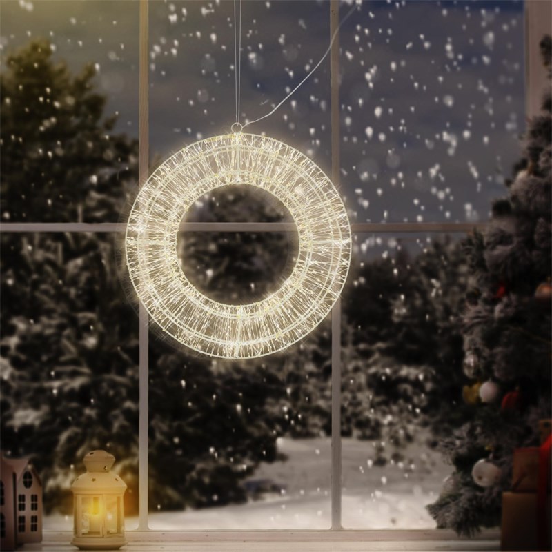 Weihnachtsdeko LED Kranz Ø 58cm warmweiß LED\'s mit inkl. Timer 1800