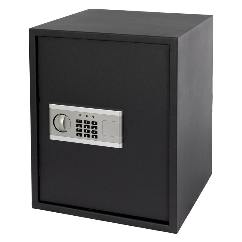Cassaforte elettronica con allarme, nero, 40x50x40 cm, metallo