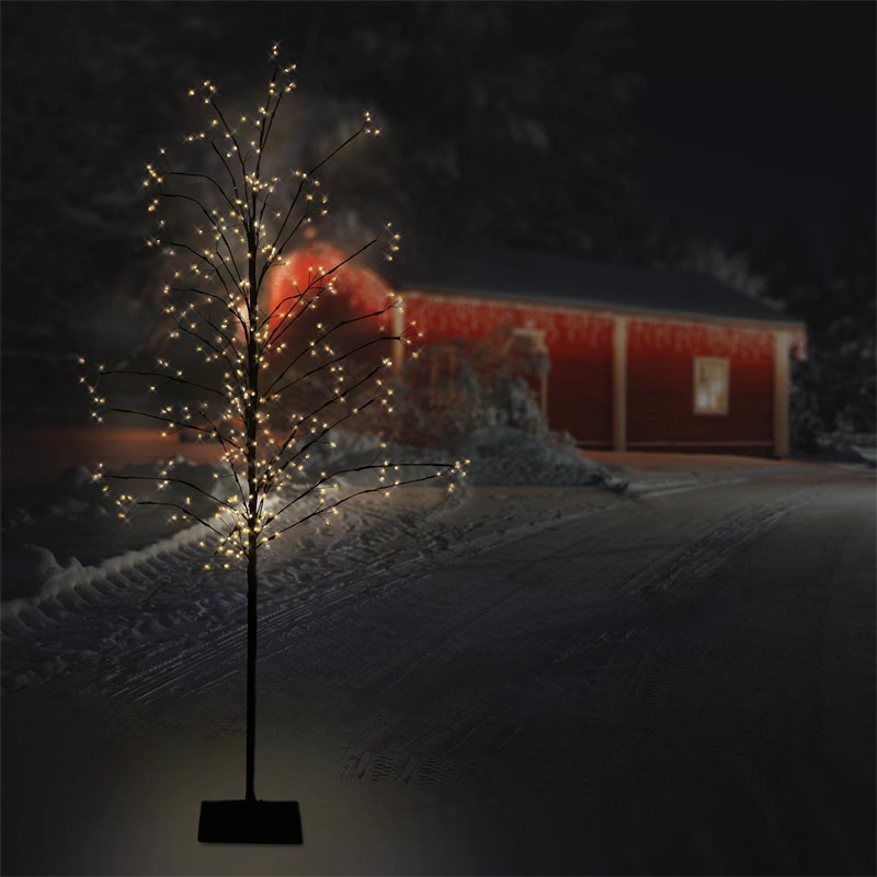 ECD Germany Weihnachtsfigur LED-Baum Lichtbaum Lichterbaum Leuchtbaum  Beleuchteter Dekobaum, Innen/Außen 100cm 240 warmweiße LEDs IP44  Wasserdicht, Zaubert ein schönes Lichtspiel bei Nacht