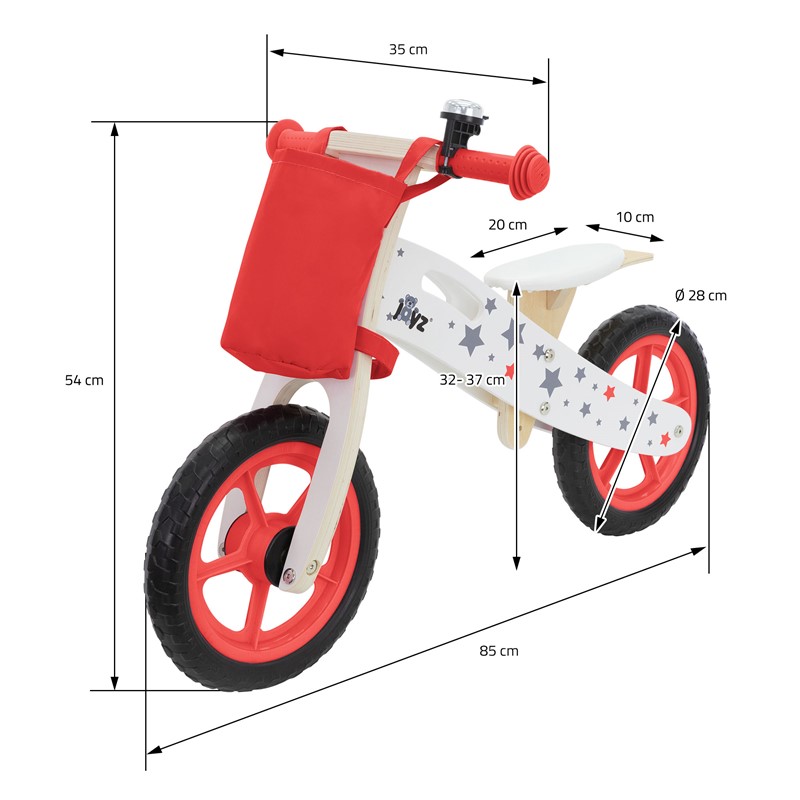 Vélo d'exercice pour enfants à partir de 2 ans 85x54 cm rouge en