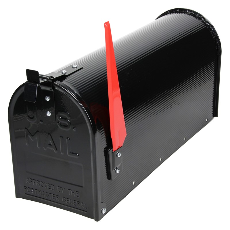 ML-Design US-postkasse med oprejst flag vægmontering aluminium
