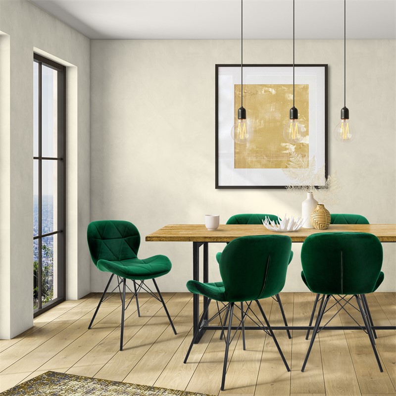 ML-Design - Chaise de salle à manger, lot de 2, revêtement en