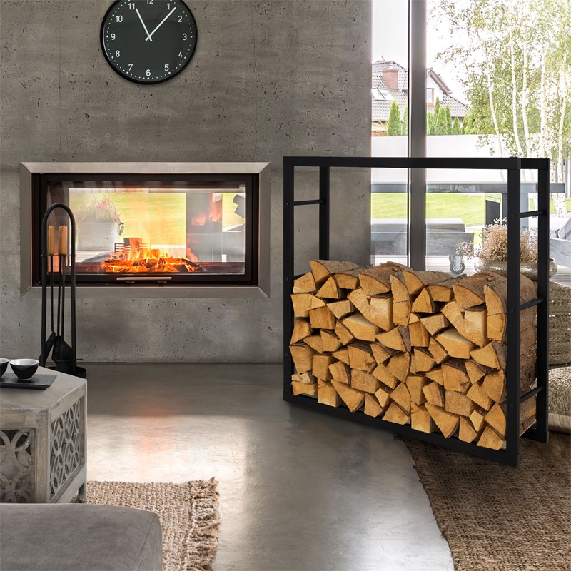 Leñero de interior  Firewood rack, Modern log burners, Firewood
