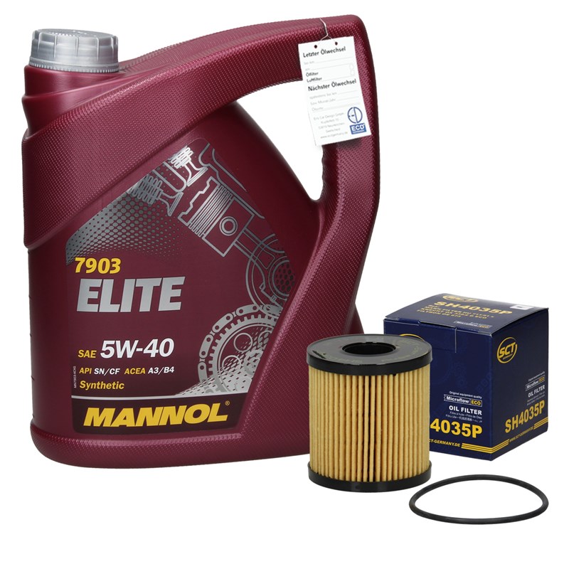 Kit de vidange + Mannol Elite 5W-40 4L, Ford C-Max, Peugeot 206 CC