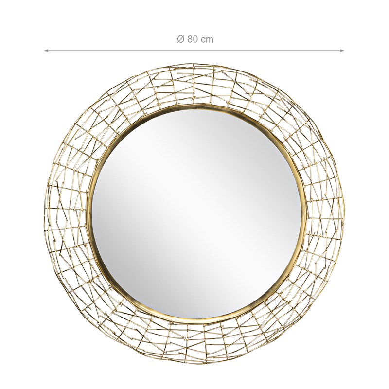 GXM-LZ Specchio da parete decorativo a forma di sole d'oro,Murale da parete  in ferro battuto Artigianato Casa Soggiorno Bagno Portico Specchio  decorativo da appendere a parete dell'hotel,60CM : .it: Casa e cucina