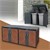 Waste garbage can box for 4 garbage cans up to 240 liters anthracite/rust look made of steel/corten steel ML design