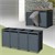 Box na odpadky so strieškou na sadenie pre 4 odpadkové koše 240L 264x80x124 cm antracitová ocel ML dizajn
