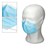 Jednorázové masky 50 kusu 3vrstvý fleecový materiál modrá barva