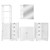 Badmöbel Set 5-Teilig Landhausstil Weiß aus Holz ML-Design