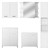 Badmöbel Set 5-Teilig modernen Stil Weiß aus Holz ML-Design