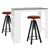 Set de table de bar 117x106x57 cm blanc/anthracite en Presspan WOMO-Design
