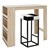 Set di tavoli da bar 117x106x57 cm in rovere Sonoma di Presspan WOMO-Design