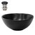 Lavabo incl. desagüe negro sin rebosadero Ø 28x15 cm cerámica negra diseño ML