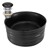 Washbasin incl. drain set without overflow Ø 41x18 cm black ceramic ML design