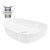 Washbasin incl. waste set white without overflow 55x42x14 cm white ceramic ML design