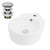 Washbasin incl. waste set silver with overflow 45x36x13 cm white ceramic ML-Design