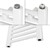 Radiador de casa de banho Sahara 750x800 mm branco direito com ligação lateral LuxeBath