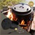 Dutch Oven Set BBQ 7.3L black cast iron with lid lifter and trivet BBQ#BOSS