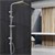Sistema de duche em aço inoxidável, preto, chuveiro de chuva e chuveiro manual com jactos anti-calcário
