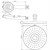 Edelstahl Duschsystem Ovales Design Hellgrau mit Anti-Kalk Düsen