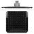 Rain shower set square black / silver stainless steel with anti-calc jets