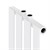 Badheizkörper Stella 480x1800 mm Weiß mit Wand Anschlussgarnitur