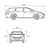 Autoabdeckung für Kleinwagen 320x155x112 cm Grau aus Vliesstoff