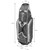 Saco de golfe Fast Fold preto/prata, 137x50x40 cm, feito de poliéster