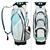 Golftasche Damen Weiß/Blau wasserdicht mit 14 Fächern aus Polyester Fastfold
