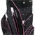 Dámský cerný/svetle ružový vodeodolný 14-ti komorový polyesterový golfový bag Fastfold