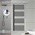 Radiateur de salle de bains Grado 600x1600 mm anthracite avec sol Garniture de raccordement