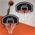 Basketballkorb Set 71x45 cm Schwarz aus Nylon und Kunststoff inkl. Netz und Board